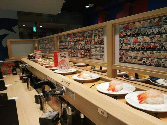 仿木纹回转寿司设备